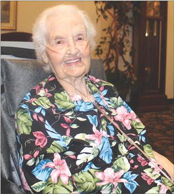 Edna Buck smiles as she talks about years gone by. She lives at Silsbee Oaks and will be 101 years old Oct. 25.