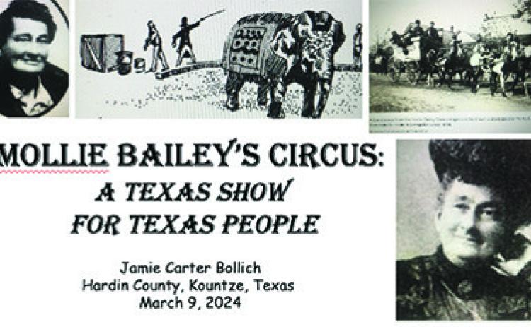 Genealogical Society speaker tells about Mollie Bailey, circus