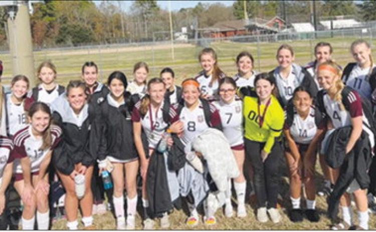 The Silsbee High School girls soccer team did real well recently in the Hudson Tournament. All Tournament players were Kristi Eyre and GL Erin Byars. Erin had 12 saves in the game against Carthage and Kristi scored a goal against Westwood and had one assist. Kristi also scored a goal against Hudson and Erin had five saves in that game.Against Mexia,Riley Harrison scored an goal and Erin Byars had 8 saves. Courtesy photo